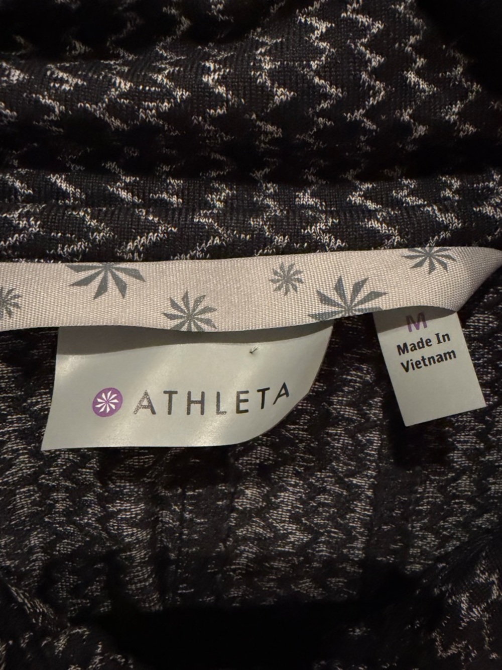 Athleta Black and White Zip Jacket - Picture 4 of 6
